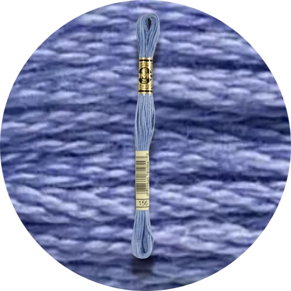 DMC Mouliné Spécial 25 Broderigarn, Ensfarvet, Blå/Lilla nuancer